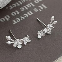 Anting-anting tusuk bunga plum perak S999, perhiasan wanita modern Cina, grosir