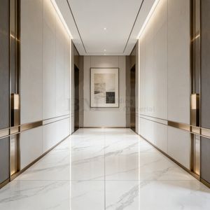 Piastrelle in Gres Porcellanato di Grandi Dimensioni, Effetto <span class=keywords><strong>Marmo</strong></span> Moderno, <span class=keywords><strong>Lastre</strong></span> in Pietra Sinterizzata Lucida per Pavimenti, Pareti, Esterni e Bagni - Product Image 2