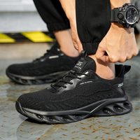 8844-1 Harga Grosir Sepatu Safety Ringan dengan Sol EVA untuk Pria Bengkel, Sepatu Safety Berujung Baja yang Nyaman dan Bernapas
