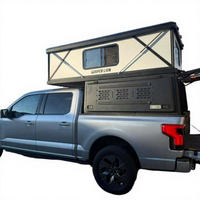 Hiperlion Four-Season Aluminum Shell Large Space Pick up Truck Camper pour Tacoma Ford F150 Ram 1500 Tundra Silverado