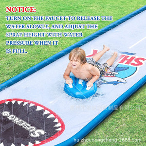 SUSENGO Inflatable Shark Water Slide 480x130cm Outdoor PVC Pool Toy For Kids Summer Fun - Product Image 3