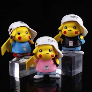 Nouvelle arrivée Pokemoned Figure à la mode Suprême-me Pika-chu Action Figure Ornements Jouet - Product Image 3