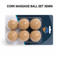Ensemble de balles de massage en liège 36mm, 6 balles, pour exercices manuels, récupération sportive, physiothérapie, clinique, bureau, vente en gros, logo personnalisé, OEM
