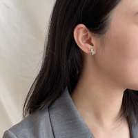 Dylam Bling-boucles d'oreilles hypoallergéniques, bijoux, bon marché, délicat, élégant, femmes, plaqué or, zircone cubique