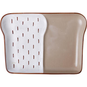 Assiette à pain créative en céramique style INS SYL, assiette à petit-déjeuner et dessert, assiette à <span class=keywords><strong>baguette</strong></span> et toast, vaisselle à pain peinte à la main - Product Image 6