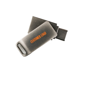 Promoción GemFully March Expo 2026, Memorias USB Metálicas Giratorias con Logotipo Personalizado, 1G 4GB 8GB 16GB 32GB 64GB - Product Image 1