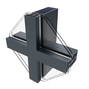 Système de mur-rideau Fravi, système de mur-rideau en aluminium série 6000, profils de façade en verre 6063 T5 pour bâtiments de grande hauteur - Product Image 6
