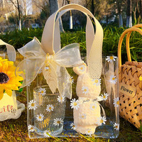 Sac fourre-tout transparent en PVC gelée, imperméable, pas cher, avec logo personnalisé, pour le shopping