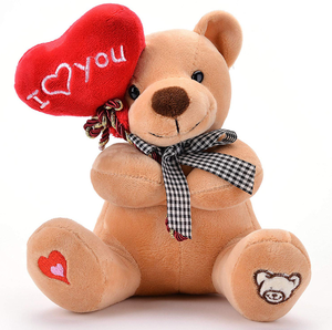 Orsacchiotto Personalizzato per San Valentino con Palloncino a <span class=keywords><strong>Cuore</strong></span> '<span class=keywords><strong>Ti</strong></span> <span class=keywords><strong>Amo</strong></span>', <span class=keywords><strong>Peluche</strong></span> Imbottito in Cotone PP - Product Image 2