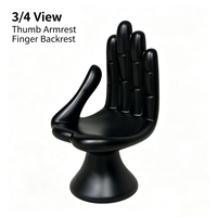 Fauteuil d'art hôtelier Palm, fauteuil d'appoint en fibre de verre en forme de main, taille et couleur personnalisables, mobilier d'art commercial pour salon et galerie