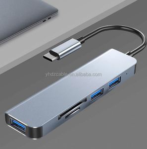 USB3.0 Hub Type <b>C</b> Extension for Apple Notebook Converter 6 in 1 Dock <b>Card</b> <b>Reader</b> - Product Image 5