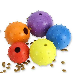 Professional manufacturer rubber chew dog toy mini spiky interactive dog ball toy