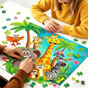 Rompecabezas de Animales Adorables de Primera Calidad para Adultos, 1000 Piezas con Letras en el Reverso, Difíciles, Imposibles, Desafiantes, Rompecabezas Familiares - Product Image 4