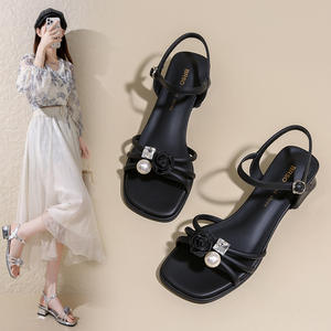 Sandales d'été style plage, mode américaine, multifonctionnelles, à semelle épaisse et bout ouvert, avec amorti, pour femmes, fabriquées avec des matériaux confortables - Product Image 3