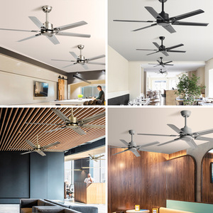 Ceiling Fan Industrial Retro Style 52 Inch Ac Motor Quiet Design For Living Room And Study No Light - Product Image 1