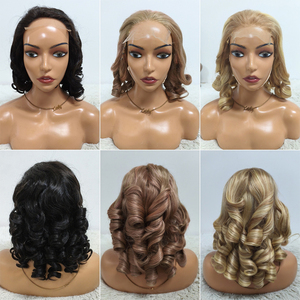 Promotion 77$ Letsfly 4x4 Bouncy Loose Lace Closure Wigs P4/Pink Easy to Wear Wigs 18 Inches Human Hair Wholesales Gray - Product Image 4