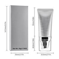 Fond de teint liquide en tube argenté 12 couleurs Marque privée Couvrance totale Crème longue durée Imperméable Vegan Minéral