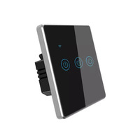 XZJ Smart Home Wifi Switch 1/2/3Gang Cadre en métal Fil de relais de maintien magnétique Matériau ABS Unipolaire 10A Max. Courant Zigbee