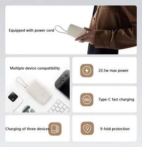 Cargador Portátil Original <span class=keywords><strong>Xiaomi</strong></span> Mi con Cable Integrado, Mini Power Bank de 10000mAh, Versión de Bolsillo, para <span class=keywords><strong>Xiaomi</strong></span> - Product Image 6