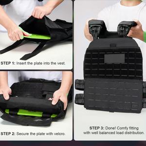 Placas de <span class=keywords><strong>chaleco</strong></span> de <span class=keywords><strong>peso</strong></span> 3,75/5,75/8,75/14,5 LBS Pares Placas ponderadas de acero Premium para chalecos de <span class=keywords><strong>peso</strong></span> para entrenamiento de fuerza - Product Image 6