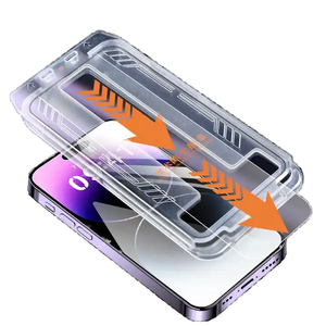 Protection d'écran en verre trempé 3D 9H pour iPhone 17 16 15 Pro Max, film anti-poussière et anti-traces de doigts, rayon 2.5D - Product Image 1
