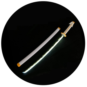 Espada de Anime de alta calidad recargable Demon Killer <span class=keywords><strong>Kaigaku</strong></span>, accesorios de Cosplay, espadas Katana LED con luz luminosa para jugar a Cosplay - Product Image 1