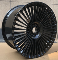 Jantes en alliage d'aluminium forgé sur mesure, blanches, 20, 21, 22, 24 pouces, à rayons, finition noir brillant, pour Rolls-Royce
