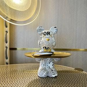 Simple Cartoon Creative Violent Bear Piggy Bank Epoxy Resin Artistic <b>Modern</b> Living Room Decoration Home Desktop TV Cabinet - Product Image 4