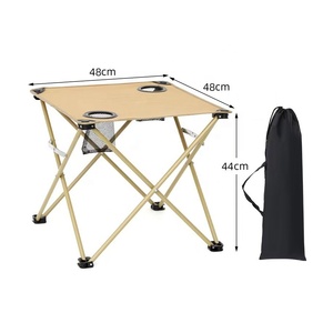 Mesa de acampada Pinic plegable al aire libre popular de aluminio OEM con portavasos - Product Image 1