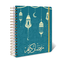 Carnet de planification Ramadan 2024 personnalisé A5, hebdomadaire, musulman, islamique, pour l'école, en papier, avec couverture en tissu PVC, cadeau, vente en gros à prix réduit