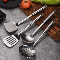 Ensemble d'Ustensiles de Cuisine en Acier Inoxydable Personnalisé en Gros – Louche, Écumoire et Spatule pour Cuisine, avec Coffret Cadeau