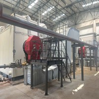 Ketel Uap Gas Otomatis Penuh WNS 3Ton 6Ton 10Ton 15Ton Sistem Kontrol PLC Ketel Gas Alam Industri