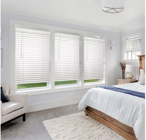 Persianas Venecianas de PVC Inalámbricas de 2 Pulgadas al por Mayor, Persianas de Imitación Madera de 50 mm, Persianas Venecianas Hechas a Medida para Proyectos - Product Image 1