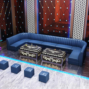 طاولات وكراسي طاولة أريكة KTV للملهى الليلي على شكل حرف U للأريكة الأوروبية المضيئة - Product Image 2