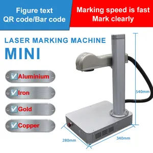 20 Wát sợi khắc laser đánh dấu máy hiệu suất cao Máy tính để bàn mini 20 Wát Xách Tay Đồ trang sức Laser máy làm