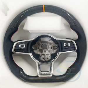 Volante de Fibra de Carbono <span class=keywords><strong>Volkswagen</strong></span> de Entrega Rápida para VW up Amarok Eos Transporter T-roc Beetle R Line <span class=keywords><strong>Polo</strong></span> 6r Scirocco Jetta - Product Image 1