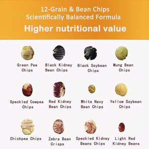 Snack dal sapore originale sano e di tendenza prodotto a base di cereali grossolani cotti facili estruso di cereali misti e fiocchi di fagioli essiccati appiattiti - Product Image 4