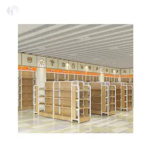 Hermosos estantes <span class=keywords><strong>de</strong></span> exhibición para tiendas <span class=keywords><strong>de</strong></span> conveniencia, estanterías <span class=keywords><strong>de</strong></span> góndola para minoristas, estantería <span class=keywords><strong>de</strong></span> <span class=keywords><strong>madera</strong></span> para tiendas Miniso - Product Image 1