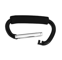 Mousqueton multi-usages avec poignée en éponge pour poussette en aluminium crochets pour chariot de courses mousqueton