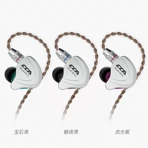 CCA C10 Hybrid Unit Earphone HI FI In-Ear Headphone Bass Stereo Kabel Earbud Headset dengan Ergonomis Desain Yang Cocok untuk Permainan musik