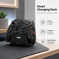 WooKing GC Pro Smart Auto-Charging Dock: Pengisian Otomatis, Tidur Otomatis, & Bangun Otomatis 	   gamepad PC 	   Gamepad nirkabel 2.4g