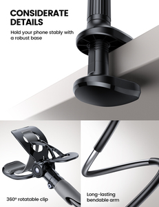 Lamicall LS05 New Design Full Metal Gooseneck Phone Stand Lazy Arm Phone Mount Bed Desk <strong>Holder</strong> Bracket Clamp <strong>2026</strong> Trending - Product Image 6