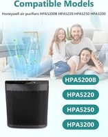 Filtre de remplacement au charbon actif HPA5200B compatible avec les purificateurs d'air Honeywell HPA 5200B HPA5220 HPA5250 HPA3200