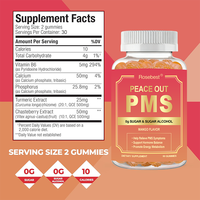 Gummies véganes 5-en-1 sans sucre à marque privée OEM personnalisées pour le soutien préménstruel et la péréménopause chez la femme – Complément alimentaire à base de pectine