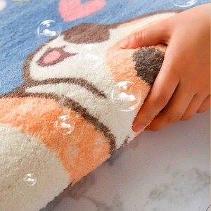Damai Floral Imitation Cashmere Bath <b>Mat</b> 1212x4 Plush Non <b>Slip</b> For Bathroom - Product Image 4