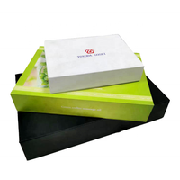 Boîte cadeau rigide magnétique personnalisée de luxe en matériaux recyclés avec logo d'usine, revêtement UV noir, pour chaussettes, vêtements, emballage de vêtements