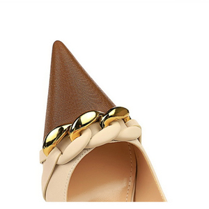 Sandales à talons hauts tendance avec chaîne, sexy et élégantes, pour le bureau, pour femmes et jeunes filles - Product Image 5