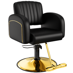 เก้าอี้ตัดผมแบบพับได้คุณภาพสูง ปี 2026 ปรับระดับได้ สำหรับร้านเสริมสวยและร้านตัดผม หนังสังเคราะห์ ทนทาน ปั๊มไฮดรอลิก ดีไซน์ทันสมัย - Product Image 4