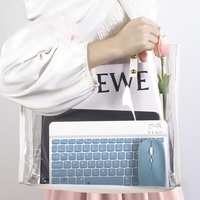 Conjunto de Teclado y Ratón Inalámbrico Recargable Universal Color Macaron Compatible con iPad, Teléfonos Móviles y Tabletas