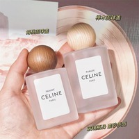 Flacon de parfum en verre givré de 30 ml avec bouchon en bois et boîte tube, logo personnalisé, ensemble d'emballage de parfum à marque privée